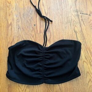 Fashion Nova Elegant Black Tie Top 2x